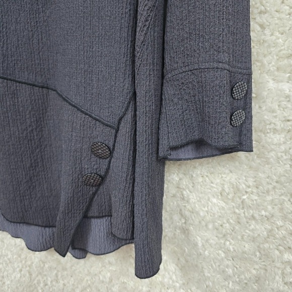Habitat Clothes To Live In Shirt Womens Large Gray Cowl Neck Long Sleeve Minimal - Picture 2 of 12